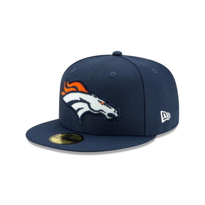 NFL Denver Broncos Crystals From Swarovski 59Fifty Fitted (QKD6806) - Orange New Era Caps